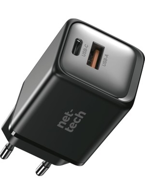 Store 45W Gan Teknolojili Hızlı Şarj Adaptörü – Siyah, Çift Giriş (Usb-C & Usb-A), Type-C Uyumlu, Kompakt ve Güçlü