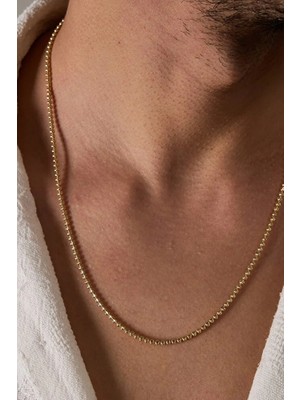 Ricco Jewellery 14 K Altın Kaplama 925 Ayar Gümüş Italyan Dorika Kolye