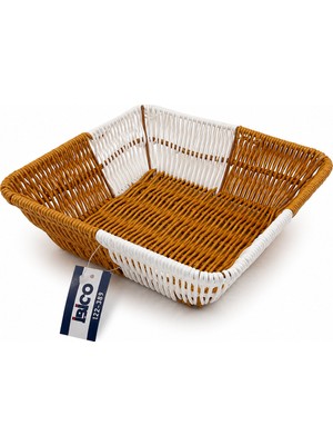 Store Kare Hasır K.rengi - Beyaz Ekmek Sepeti 24CM