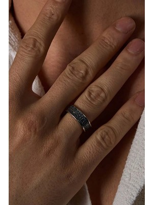 Ricco Jewellery 925 Ayar Gümüş Oksitli Drakar Yüzük