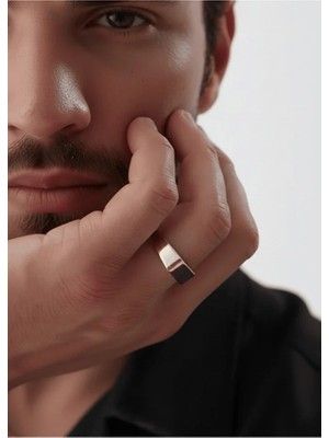 Ricco Jewellery 14 K Gold Kaplama 925 Ayar Gümüş Ayarlanabilir Küt El Yapımı Yüzük