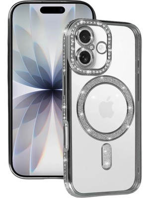 Store Apple iPhone 17 Joke Simli Magneticsafe Kılıf - Gümüş