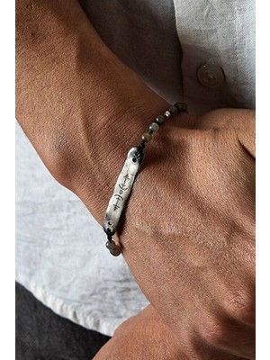 Ricco Jewellery 925 Ayar Gümüş Nordik Doğal Labradorit Bileklik