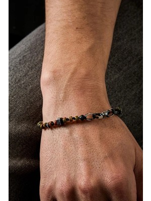 Ricco Jewellery 925 Ayar Gümüş Unakit Draven Bileklik
