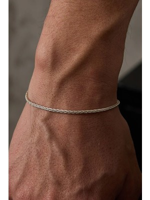 Ricco Jewellery 925 Ayar Gümüş Old Money Spiga Bileklik