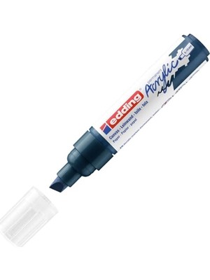 5000 Akrilik Marker Geniş - Koyu Mavi - 1 Su Geçirmez Akrilik Boya Kalemi - Keski Ucu 5-10 mm - Tuval Üzerine Çizim Için Akrilik Boya Kalemi, Sanat Kağıdı ve Ahşap
