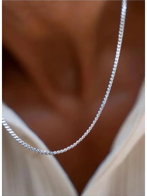 Ricco Jewellery 925 Ayar Gümüş 2 mm Gurmet Kolye