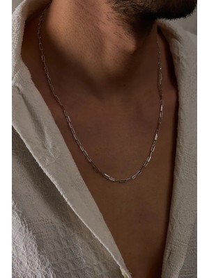 Ricco Jewellery 925 Ayar Gümüş Old Money Ataç Zincir
