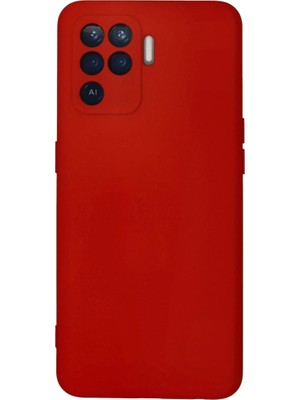 Store Oppo Reno 5 Lite Kılıf Nano Içi Kadife Silikon - Kırmızı