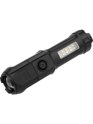 Store 109-B Zoomlu Flash Özellikli Smd ve Power Led’li Şarjlı Plastik Kasa El Feneri (Powerbank Özellikli)