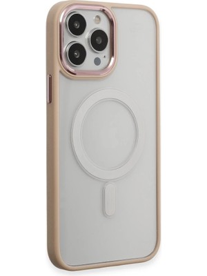Store Apple iPhone 15 Pro Kılıf Room Magneticsafe Silikon - Pudra