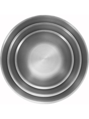 Store Hazırlama Kasesi Seti, 3 Parça, 18/10 Paslanmaz Çelik, Salata Kasesi, Karıştırma Kasesi, Çap: 17, 21 ve 25 cm