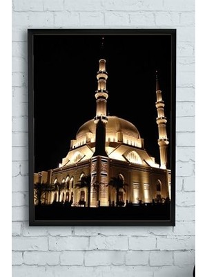 PSTER10357 Camii Kutsal Mekan Çerçeveli Tablo 2 (40X50 Cm)
