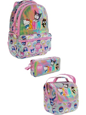 Store Hello Kitty-Kuromi & Friends Temalı Lisanslı Premium 3'lü Okul Seti Sırt Çantası-Beslenme Çantası-Kalemlik