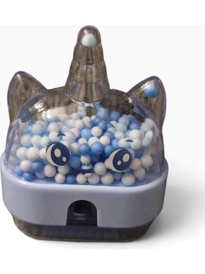 Store Mikro Unicorn Kalemtıraş, Renkli Boncuklu, Mavi, MK-4030
