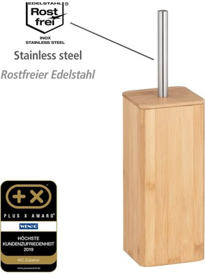 Store Bambu Tuvalet Fırçası Tutucu, Metal, Ahşap, 37,5 x 11 x 11