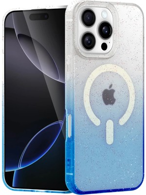 Store Apple iPhone 16 Pro Max Pummel Shiny Magsafe Kapak - Mavi