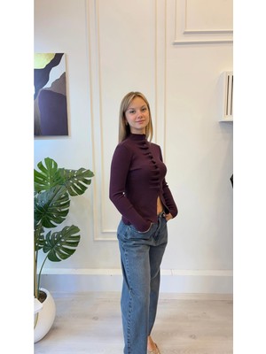 Shın Butik Shın Kadın Mavi Pamuk Barrel Jeans