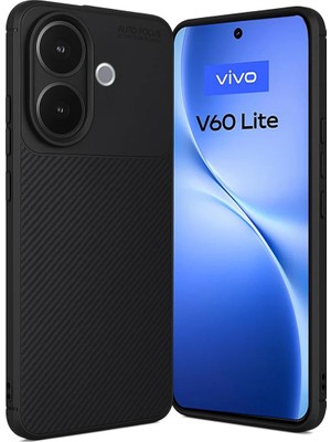 Store Vivo V60 Lite Auto Focus Karbon Kapak - Siyah