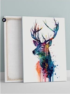 PSTER947 Geyik Doğası Hayvan Kanvas Tablo 21 x 30