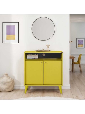 Adore Mobilya London Çok Amaçlı Dolap - Yeşil 73X79X42 cm (Gxyxd)