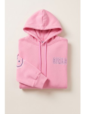 Crassi Kız Çocuk Sweatshirt Girls Baskılı 3 Iplik Polarlı Şardonlu %100 Pamuk Penye