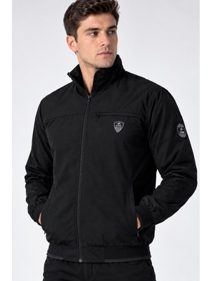 Crozwise Maraton Siyah Erkek Fermuarlı Ceket / Sweat - 6057-10