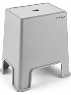 Büyük Boy Kaymaz Banyo Taburesi - 150 kg Taşıma Kapasiteli Kaydırmaz Banyo Taburesi - Çocuk Taburesi - Basamak Tabure - 1. Sınıf Sert Plastik 45 x 40 x 24 cm (Büyük Boy Gri)