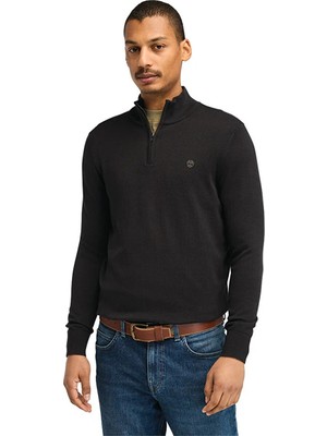 Timberland Williams River Cotton 1 Erkek Siyah Dik Yaka Sweatshirt