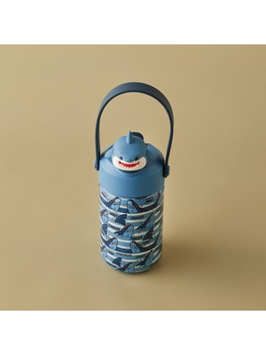 Karaca Duosip Shark Çocuk Pipetli Köpek Balığı Tasarımlı Okul Su Matarası Termos 350 ml