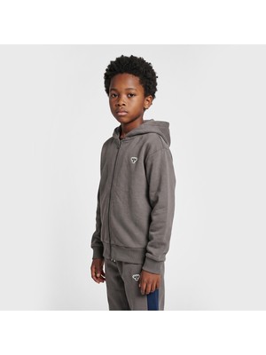 Hummel Loose Çocuk Gri Kapüşonlu Ceket