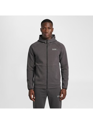 Hummel Tech Fleece Regular Erkek Gri Kapüşonlu Ceket