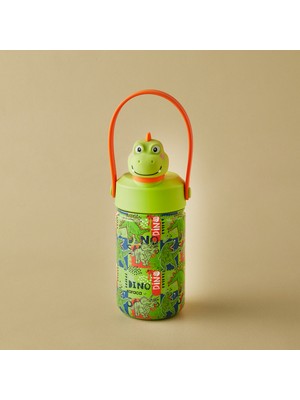 Karaca Duosip Dino Çocuk Pipetli Dinazor Tasarımlı Okul Su Matarası Termos 350 ml