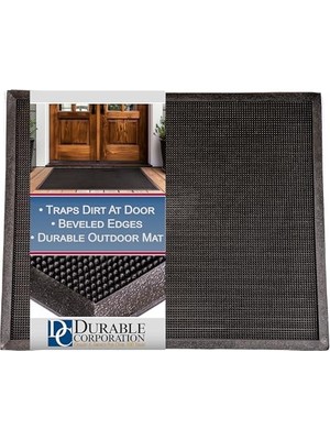 Paspas, Kauçuk, Dayanıklı, Parmak Ucu, Dış Mekanlar Için, 24 Inç x 32 Inç, Siyah, 1