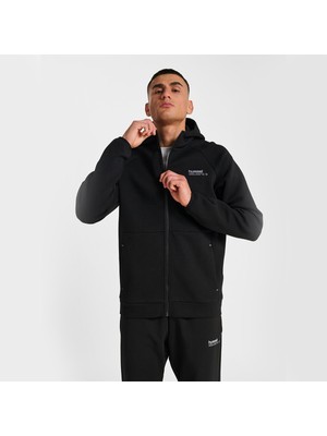 Hummel Tech Fleece Regular Erkek Siyah Kapüşonlu Ceket