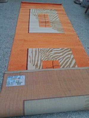 Bengi Ankara Mobilya Halı Atlas Diva Turuncu 90715 Collection 100 *300 cm Yolluk Saçaksız