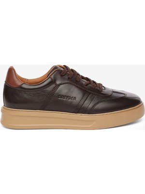 Greyder Erkek Kahverengi Hakiki Deri Sneaker Ayakkabı 5K1SA18860