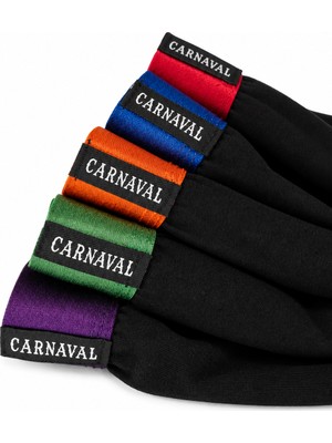 Carnaval Socks Erkek Boxer 5’li Paket Pamuklu Likralı Siyah Renkli Bel Lastikli