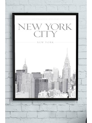 (PSTER12823) New York Manzara Çerçeveli Tablo (50X70 Cm)