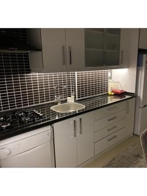 Techcg Mutfak Dolabı Için 4 mt Beyaz Şerit LED+12V Adaptör Tak Çalıştır Aç Kapa Anahtarlı 3 Çip 1 Metre Beyaz