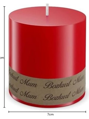 Bozkurt Mum Silindir Mum 7 cm Çap x 7 cm Boy Dev Mum 7 Cmx 7 cm Silindir Mum 7x7 cm MUM7X7 (Beyaz) [enerji Sınıfı A]