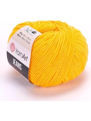 Yarnart Jeans 50 G Pamuk Cotton Amigurumi El Örgü Ipi Ipliği Yünü 35 Sarı