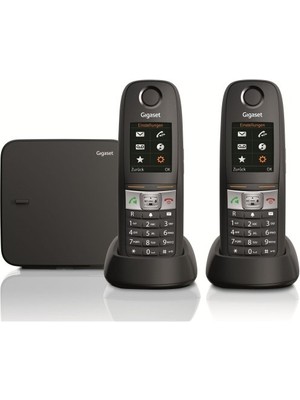 E630 A + E630H Duo Ab Siyah Kablosuz Sabit Hat Analog Dect Telefon