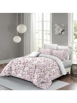 Çift Kişilik Nevresim Takımı Özel Dokuma Pamuk Saten 3D Digital Cherry Blossom, 8682811823515HF