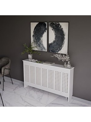 140 cm Beyaz Kalorifer Petek Kaplama Dresuarı, BPKM003