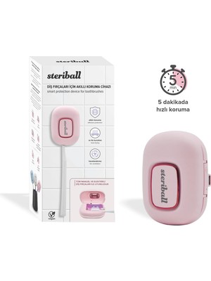 Steriball Diş Fırçaları Için Akıllı Koruma Cihazı - Pembe