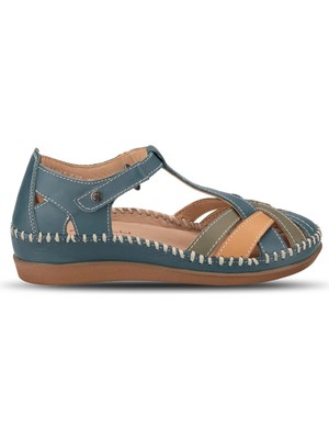 Forelli Larnı-G Kadın Deri Sandalet Bluejean-Taba