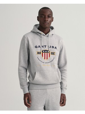 Gant Erkek Kapşonlu Sweatshirt Yandan Cepli