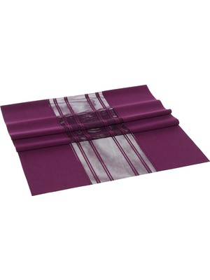 Beyaz Zemin Arka Plan Baskılı Runner Servis 40X150 cm