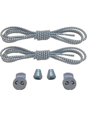 Mawrond Yuvarlak, Koyu Gri, Akıllı, Kilitle, Tak-Bırak, Elastik Bot, Spor Ayakkabı Bağcığı, 100 Cm, 1 Çift